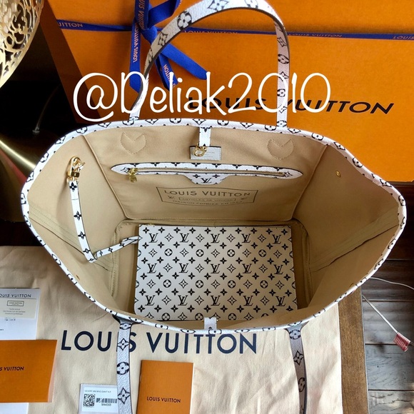 SOLD! Louis Vuitton Giant Neverfull Khaki FULL SET - Picture 5 of 8